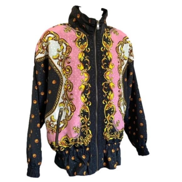 Vintage Baroque Batwing Lined Windbreaker / Light Jacket - Medium - Picture 3 of 12